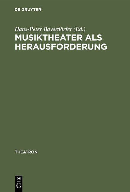 Musiktheater als Herausforderung main product photo