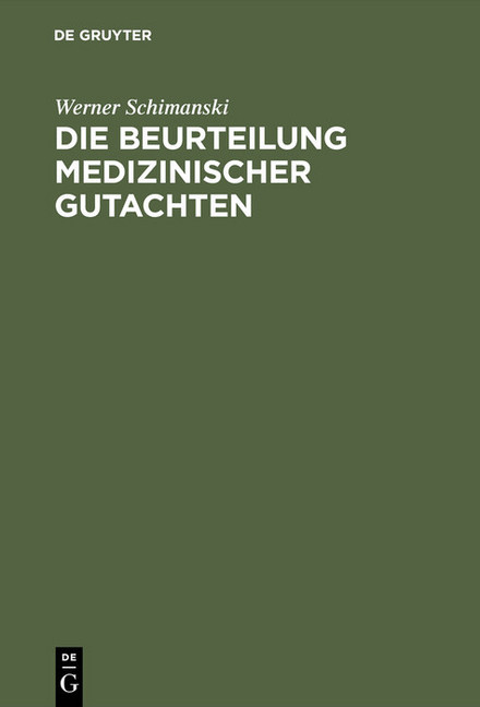 Die Beurteilung medizinischer Gutachten main product photo