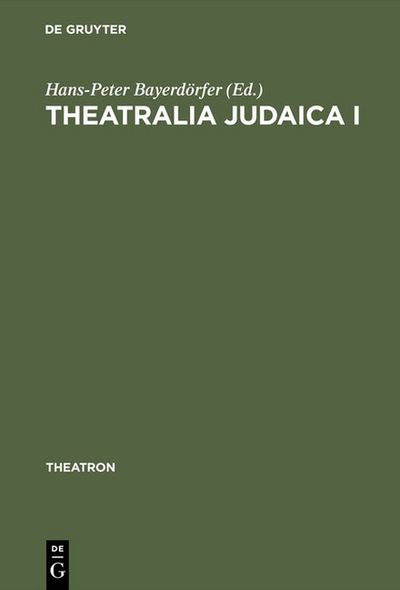 Theatralia Judaica I main product photo