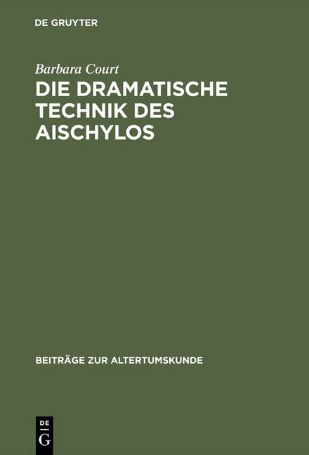 Die dramatische Technik des Aischylos main product photo