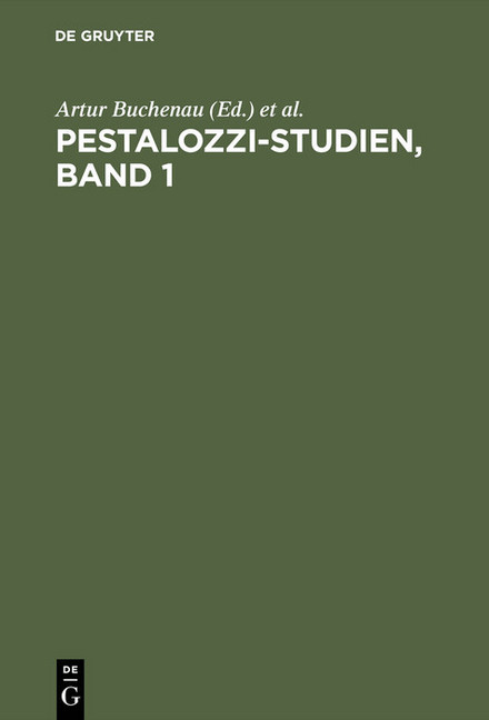 Pestalozzi-Studien, Band 1 main product photo