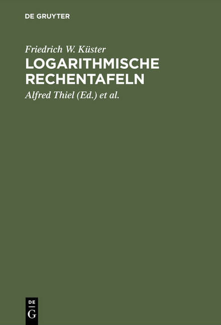 Logarithmische Rechentafeln main product photo