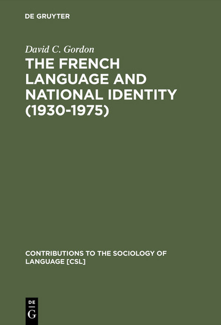 The French Language and National Identity (1930-1975) main product photo