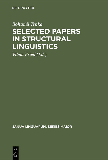 Selected Papers in Structural Linguistics main product photo