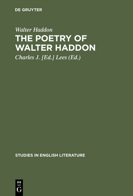 The poetry of Walter Haddon main product photo