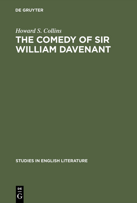 The comedy of Sir William Davenant main product photo