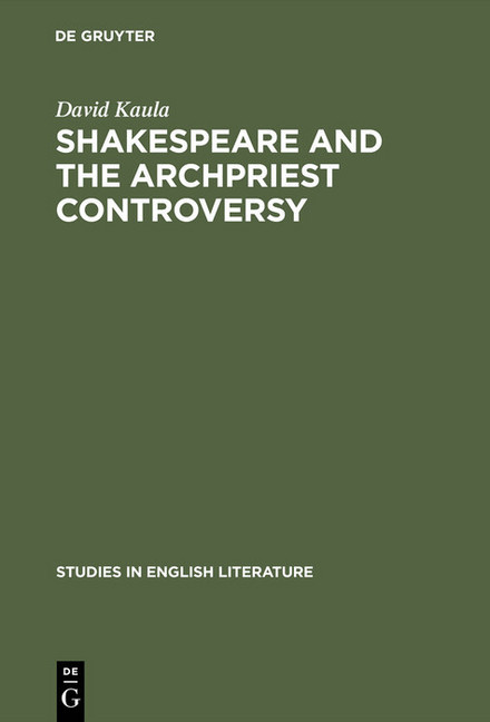 Shakespeare and the archpriest controversy main product photo