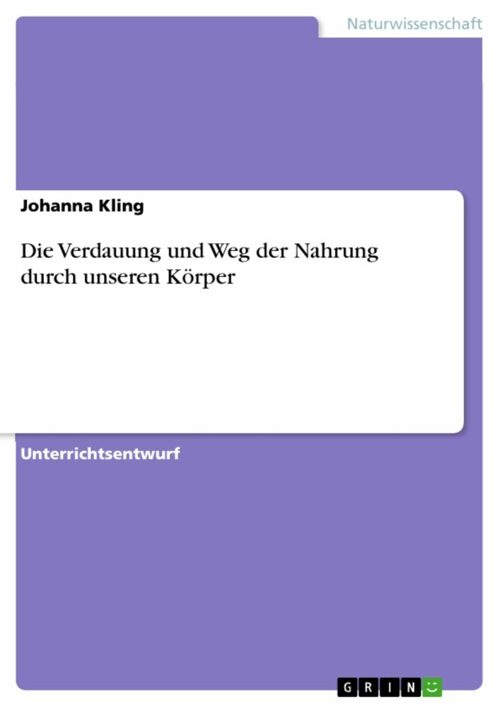 Die Verdauung und Weg der Nahrung durch unseren Körper main product photo