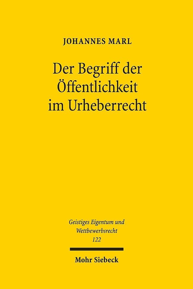 Der Begriff der Öffentlichkeit im Urheberrecht main product photo