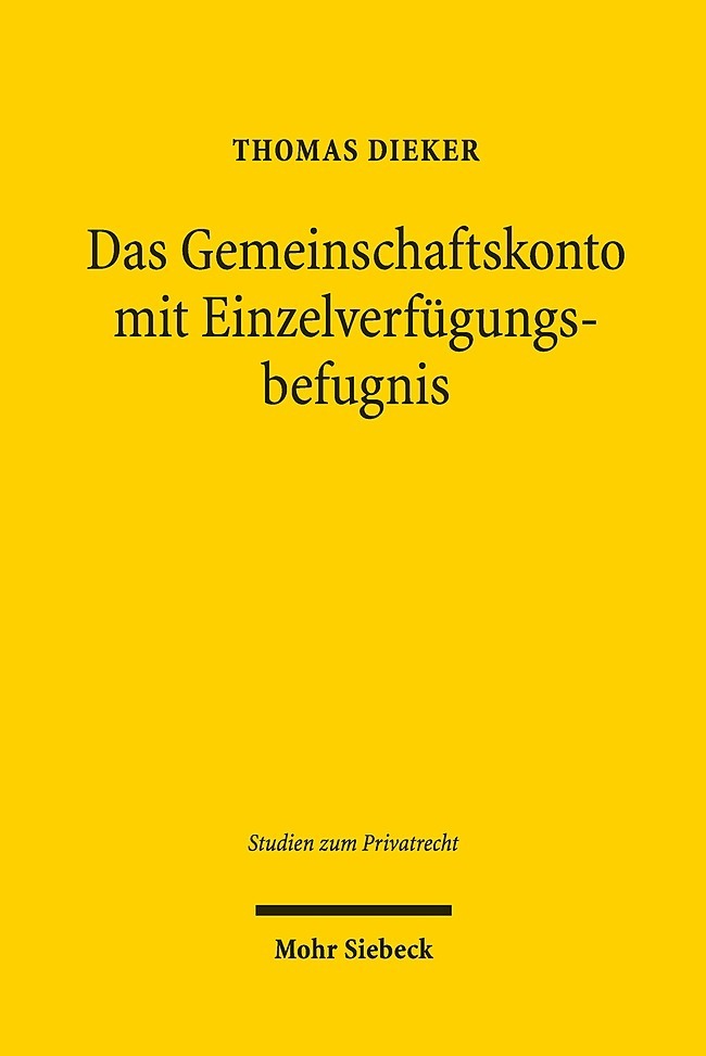 Das Gemeinschaftskonto mit Einzelverfügungsbefugnis main product photo