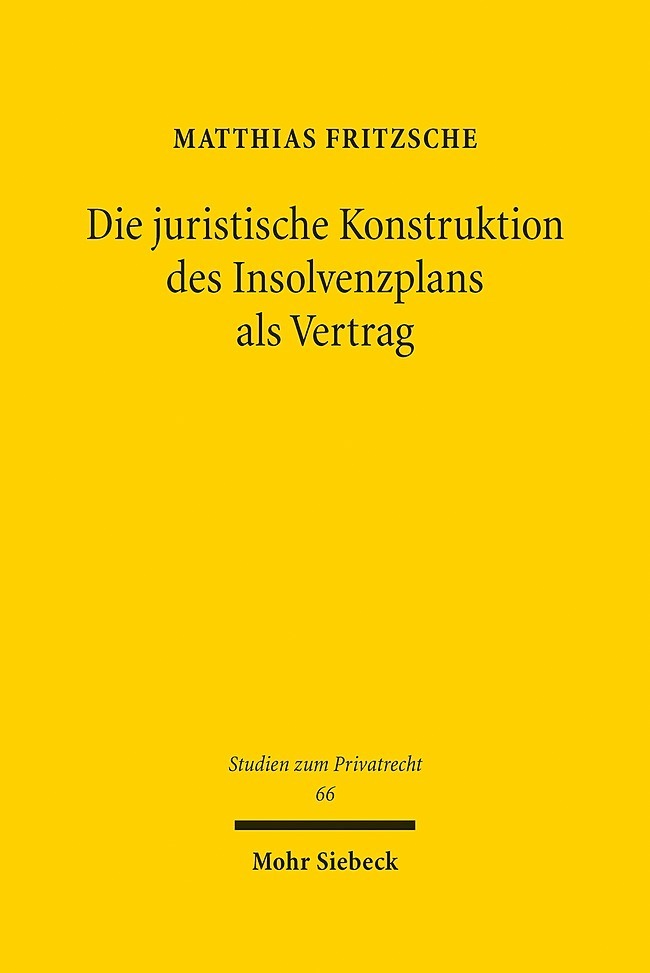 Die juristische Konstruktion des Insolvenzplans als Vertrag main product photo