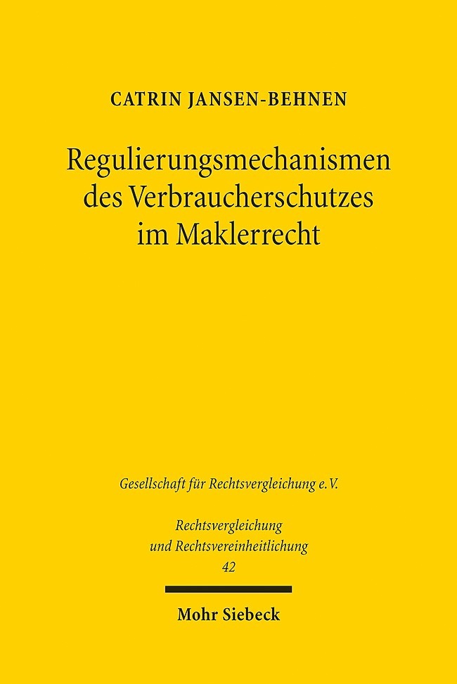 Regulierungsmechanismen des Verbraucherschutzes im Maklerrecht main product photo