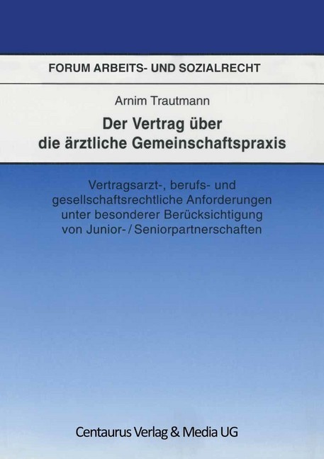 Der Vertrag über die ärztliche Gemeinschaftspraxis main product photo