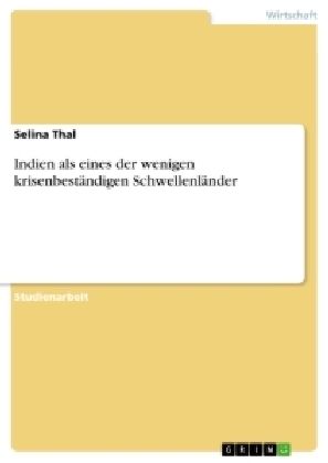 Indien als eines der wenigen krisenbeständigen Schwellenländer main product photo