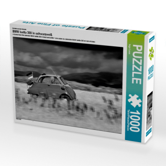 CALVENDO Puzzle Ein Motiv aus dem Kalender BMW Isetta 300 in schwarzweiß | 1000 Teile Lege-Größe 64x48cm Foto-Puzzle für glückliche Stunden