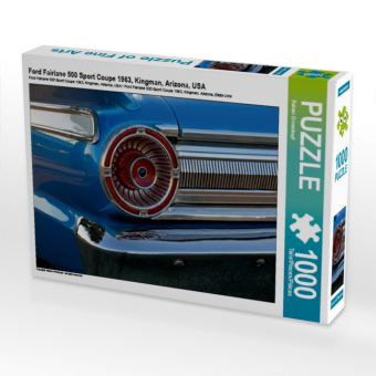 CALVENDO Puzzle Ford Fairlane 500 Sport Coupe 1963, Kingman, Arizona, USA | 1000 Teile Lege-Größe 64x48cm Foto-Puzzle für glückliche Stunden