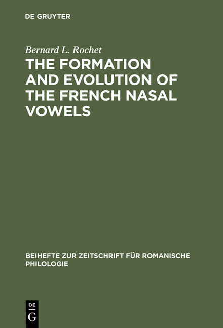 The formation and evolution of the French nasal vowels main product photo