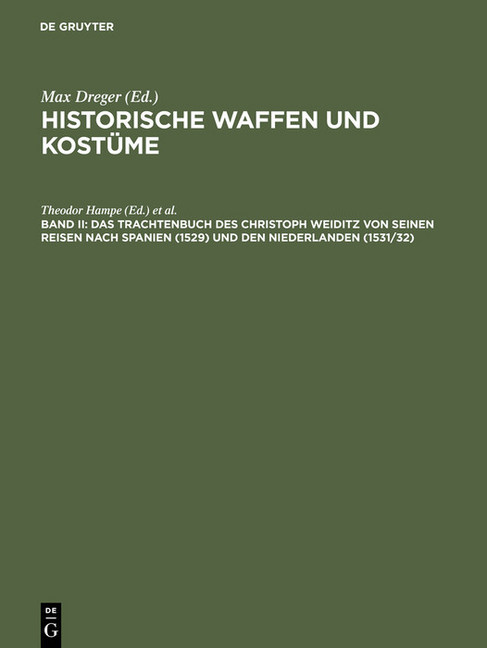 Das Trachtenbuch des Christoph Weiditz von seinen Reisen nach Spanien (1529) und den Niederlanden (1531/32) main product photo