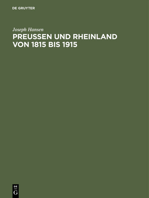 Preußen und Rheinland von 1815 bis 1915 main product photo
