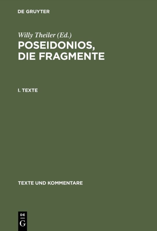 Poseidonios, die Fragmente main product photo