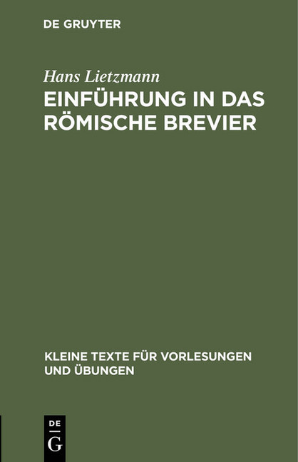 Einführung in das römische Brevier main product photo