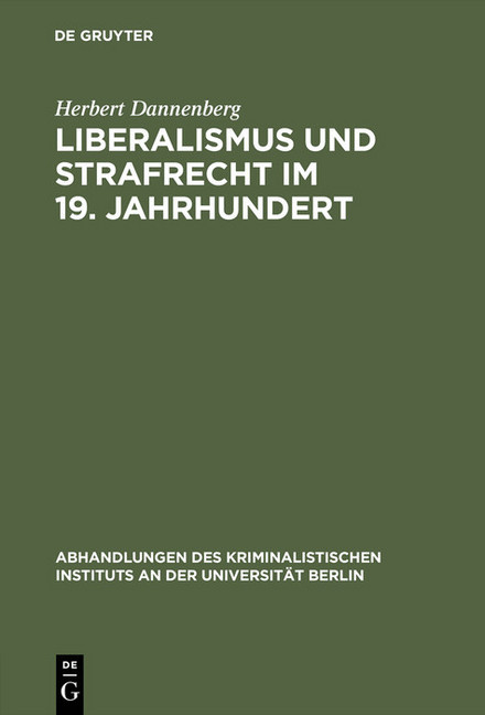 Liberalismus und Strafrecht im 19. Jahrhundert main product photo
