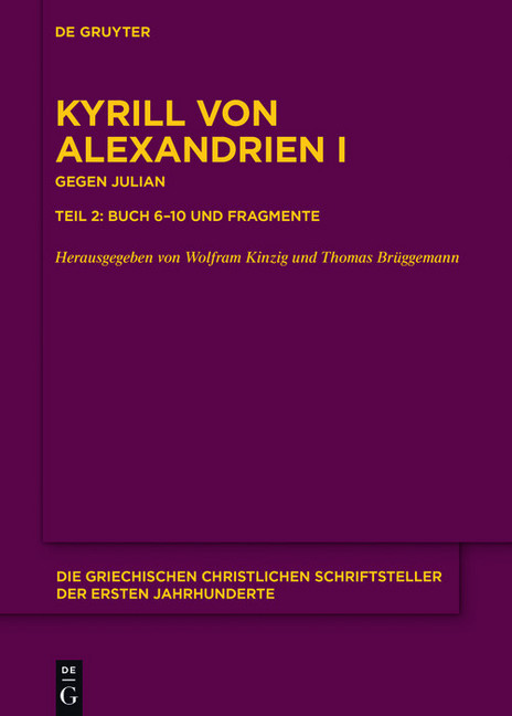 Gegen Julian. Buch 6-10 und Fragmente main product photo