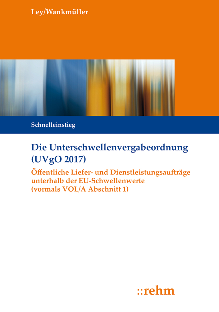 Die Unterschwellenvergabeordnung (UVgO 2017) main product photo