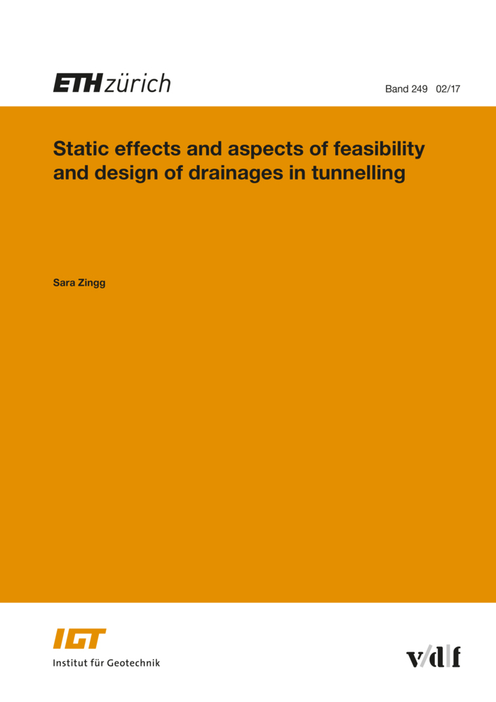 Static effects and aspects of feasibility and sesign of drainages in tunnelling main product photo