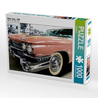 CALVENDO Puzzle Retro Auto - USA | 1000 Teile Lege-Größe 64x48cm Foto-Puzzle für glückliche Stunden