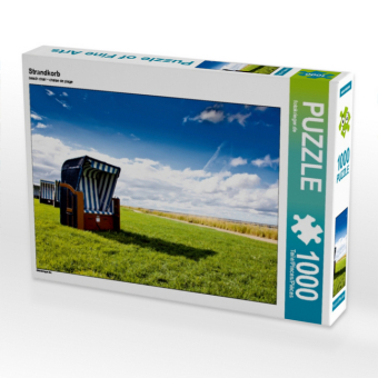CALVENDO Puzzle Strandkorb | 1000 Teile Lege-Größe 64x48cm Foto-Puzzle für glückliche Stunden