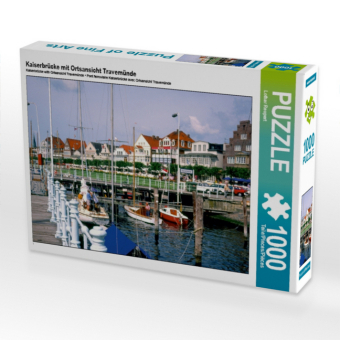 CALVENDO Puzzle Kaiserbrücke mit Ortsansicht Travemünde | 10...