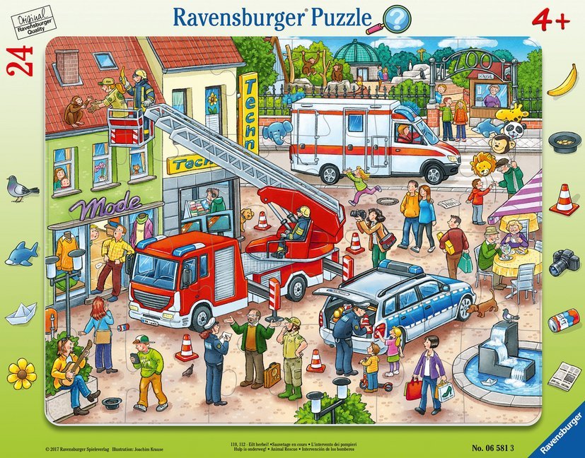 Ravensburger Kinderpuzzle - 06581 110, 112 - Eilt herbei! - Rahmenpuzzle für Kinder ab 4 Jahren, mit 24 Teilen main product photo
