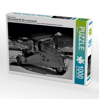 CALVENDO Puzzle Ein Motiv aus dem Kalender Messerschmitt KR 200 in schwarzweiß | 1000 Teile Lege-Größe 64x48cm Foto-Puzzle für glückliche Stunden