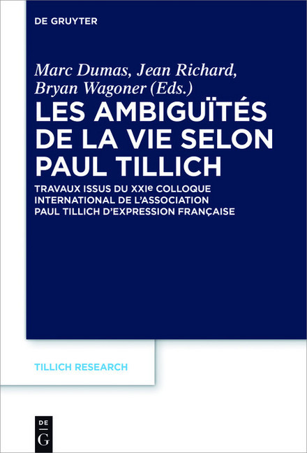 Les ambiguïtés de la vie selon Paul Tillich main product photo