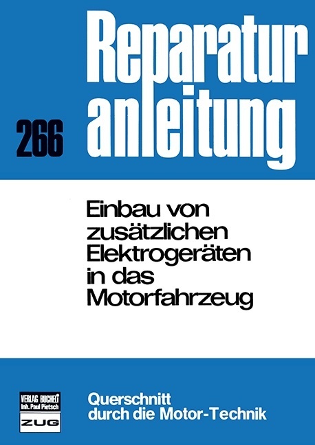 Einbau von zusätzlichen Elektrogeräten in das Motorfahrzeug main product photo