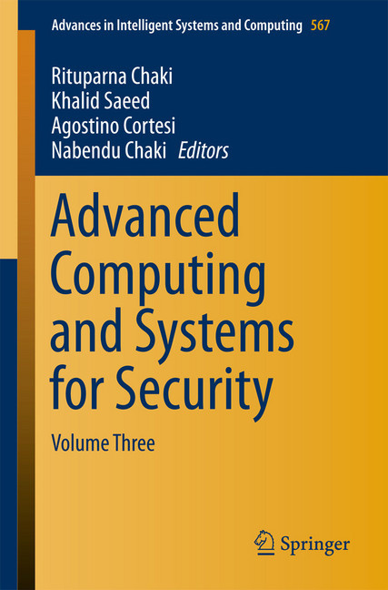 Advanced Computing and Systems for Security main product photo