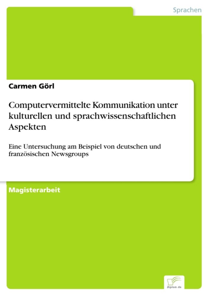 Computervermittelte Kommunikation unter kulturellen und sprachwissenschaftlichen Aspekten main product photo