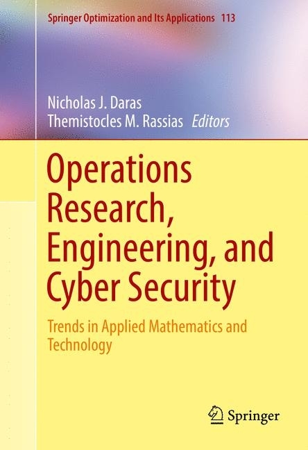 Operations Research, Engineering, and Cyber Security main product photo