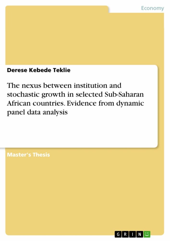The nexus between institution and stochastic growth in selected Sub-Saharan African countries. Evidence from dynamic panel data analysis main product photo