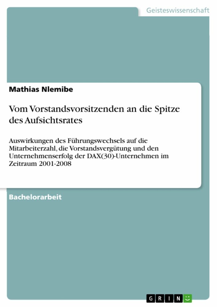 Vom Vorstandsvorsitzenden an die Spitze des Aufsichtsrates main product photo