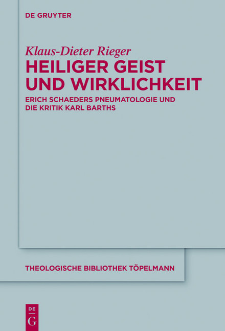 Heiliger Geist und Wirklichkeit main product photo