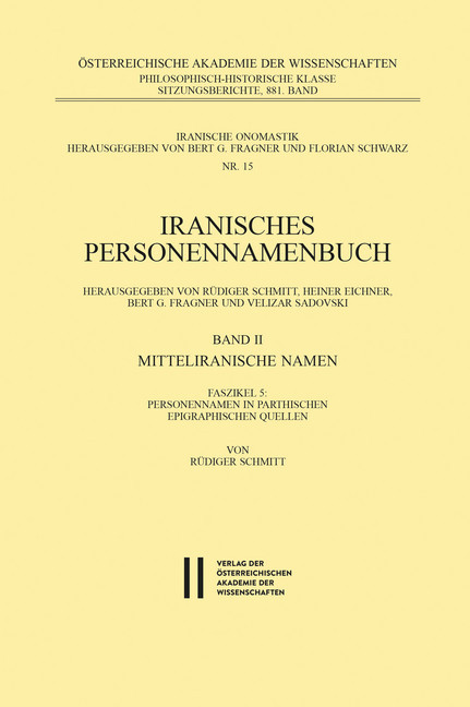 Iranisches Personennamenbuch Band II/Faszikel 5: Mitteliranische Namen main product photo