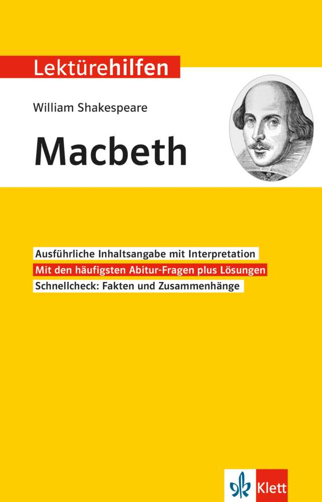 Klett Lektürehilfen William Shakespeare, Macbeth main product photo
