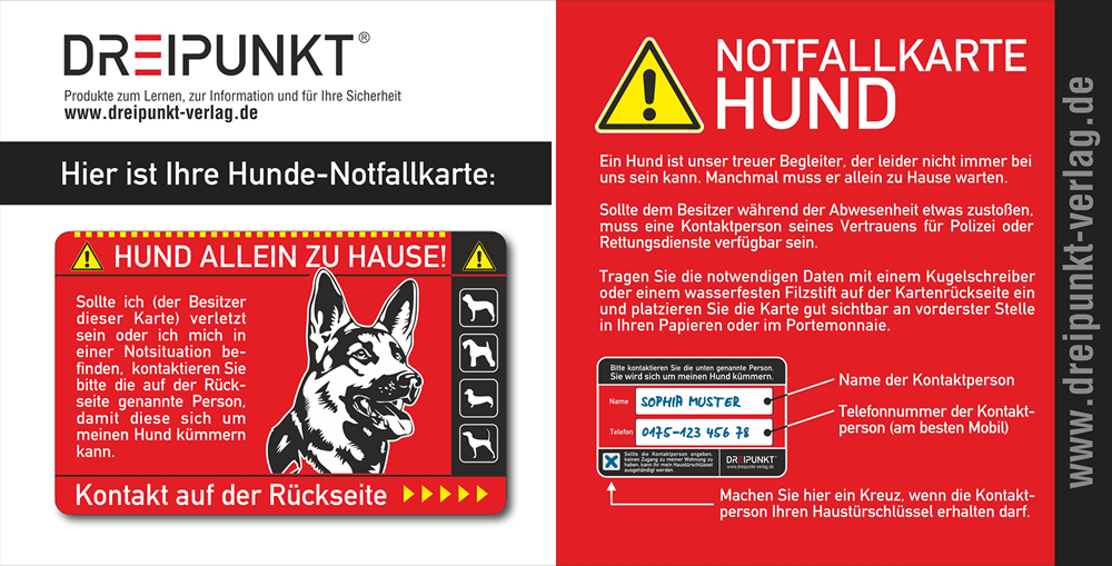 Notfallkarte 'Hund' main product photo