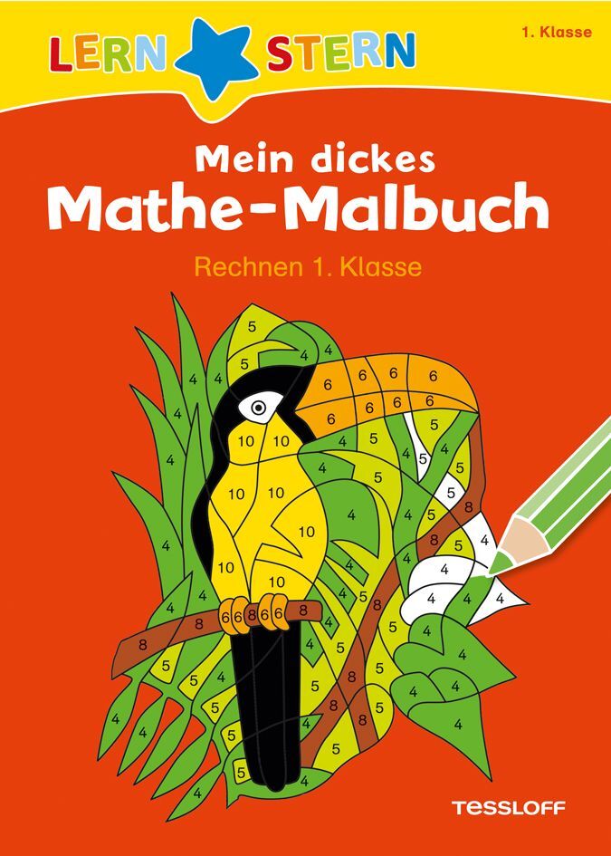 LERNSTERN Mein dickes Mathe-Malbuch Rechnen 1. Klasse main product photo