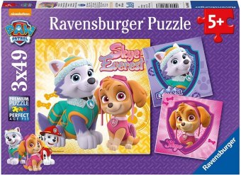 Ravensburger Kinderpuzzle - 08008 Bezaubernde Hundemädchen - Puzzle für Kinder ab 5 Jahren, Paw Patrol Puzzle mit 3x49 Teilen
