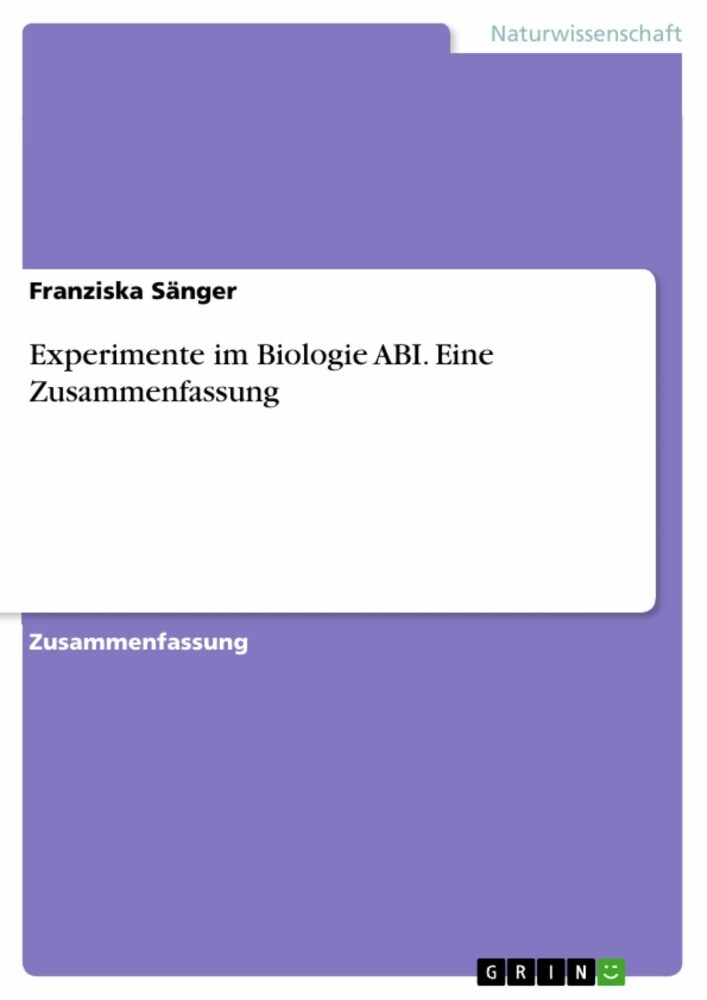 Experimente im Biologie ABI. Eine Zusammenfassung main product photo