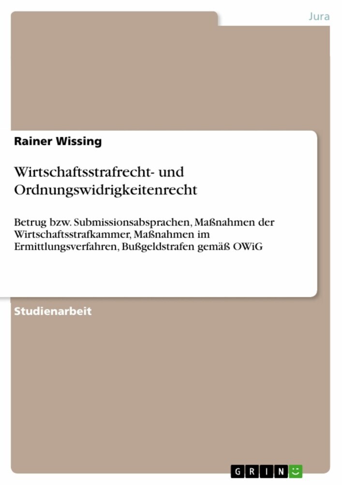 Wirtschaftsstrafrecht- und Ordnungswidrigkeitenrecht main product photo