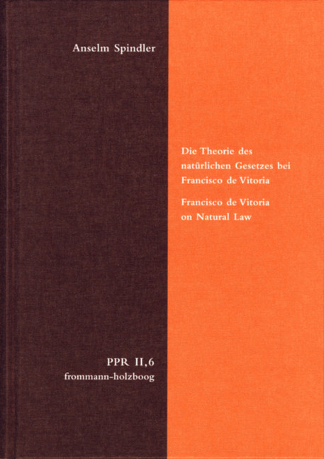 Die Theorie des natürlichen Gesetzes bei Francisco de Vitoria. Francisco de Vitoria on Natural Law main product photo